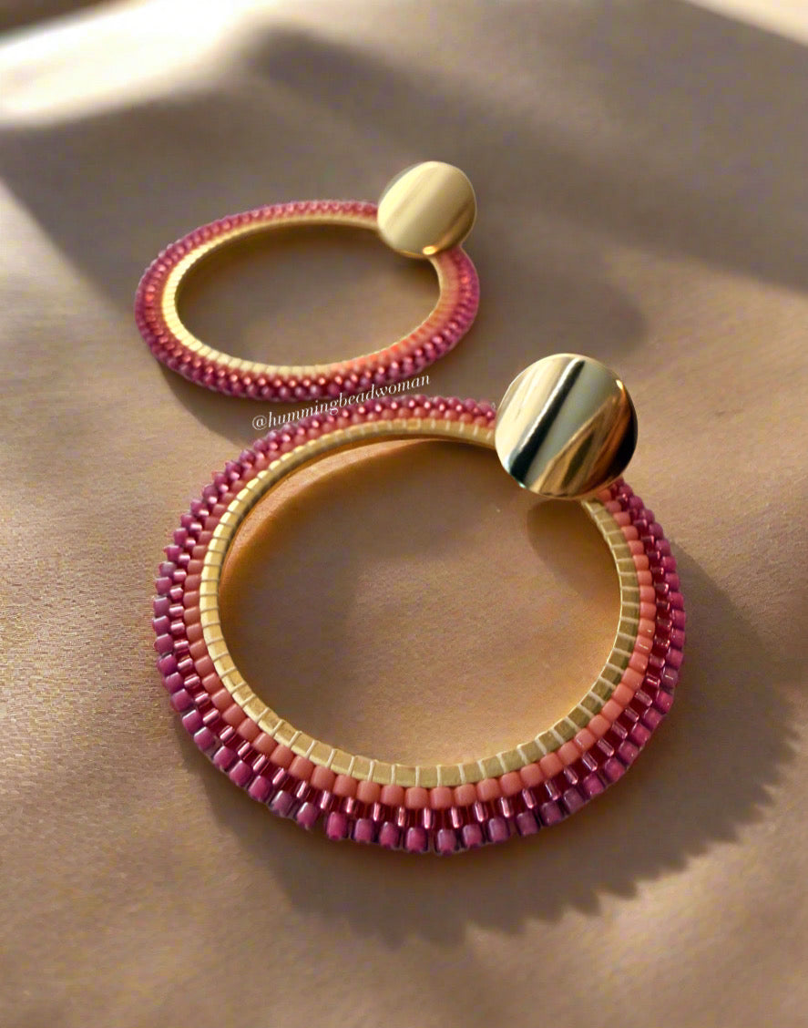 Desert Rose Hoops