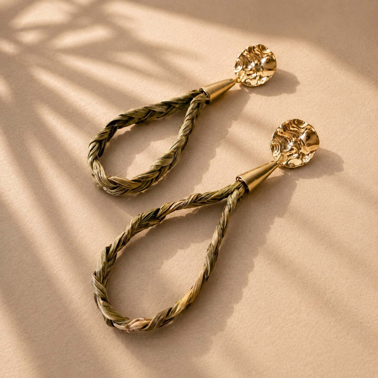 Sweetgrass Teardrop Earrings